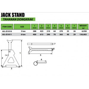 TAHANAN DONGKRAK 3 DAN 6 TON